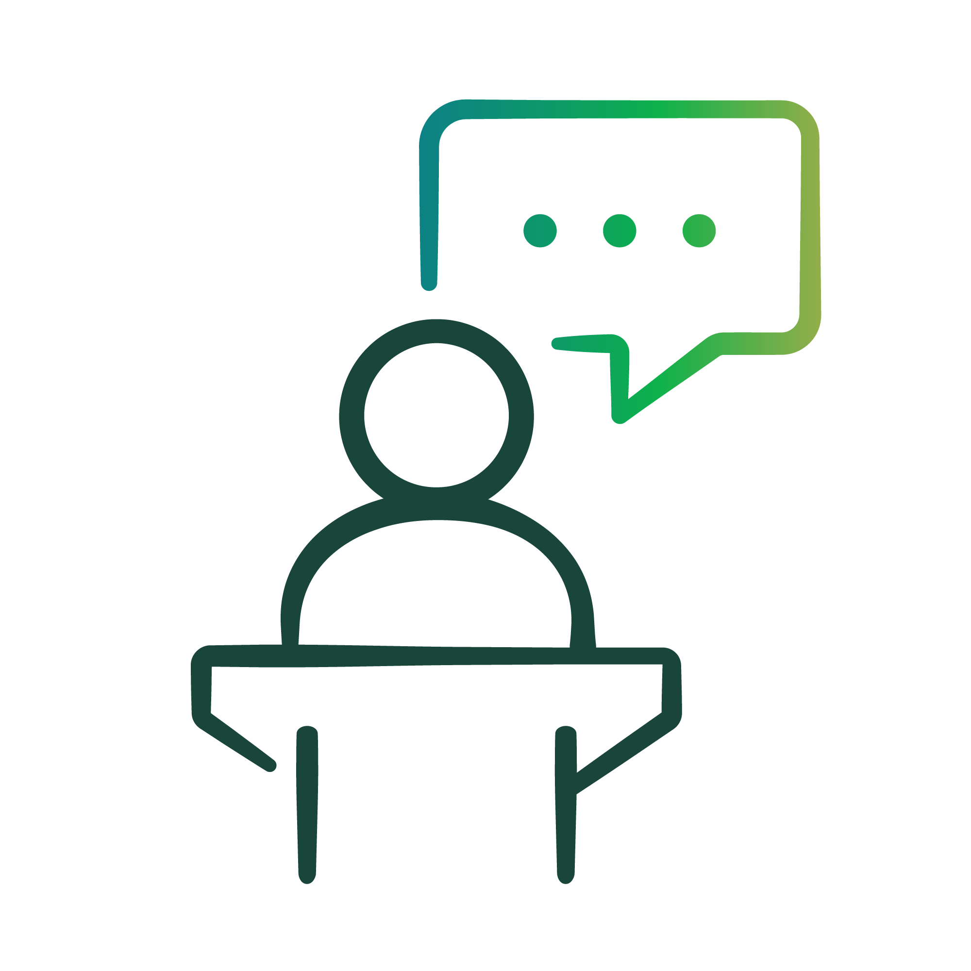 Image of student presenting at a podium